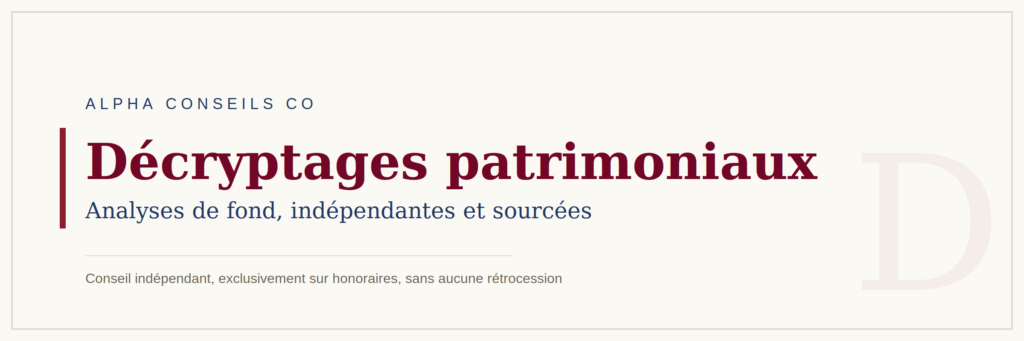 décryptages patrimoniaux, analyses indépendantes