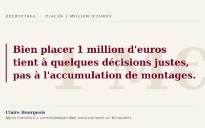 Placer 1 million d’euros